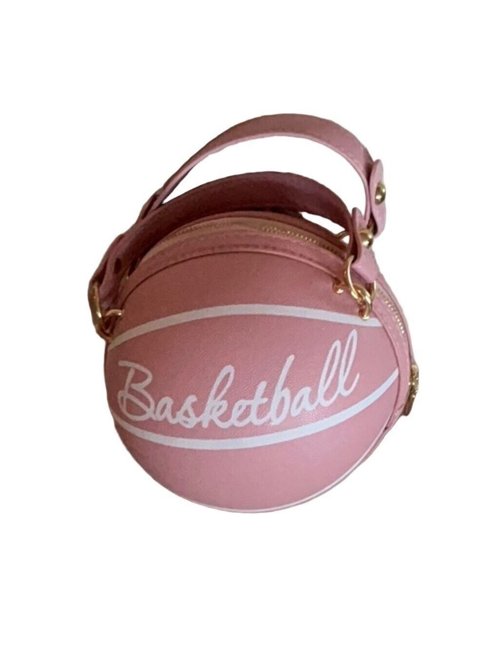Pink Leather Basketball Bag